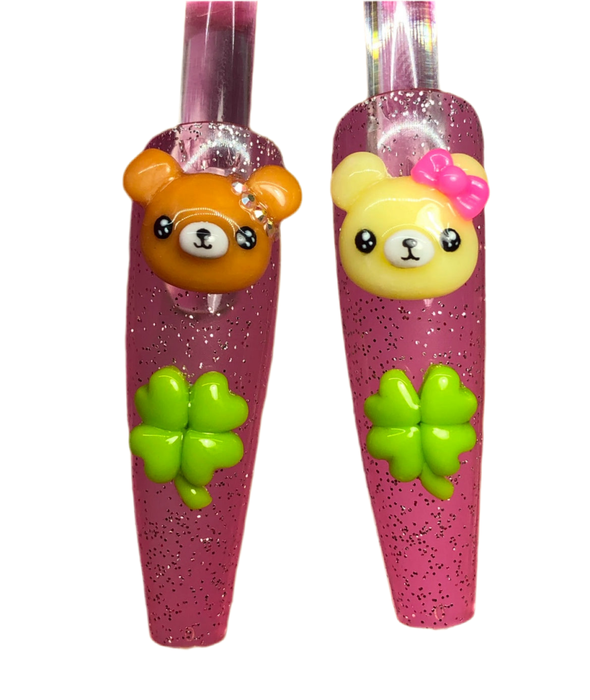 Lucky Teddy Nail Charm Set~4pc set
