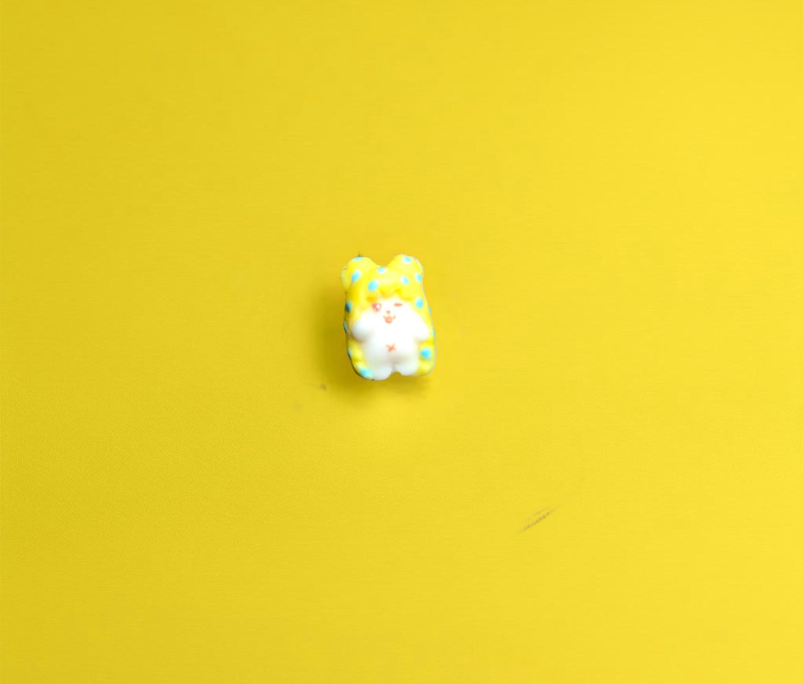 Kawaii Teddy bear w/t Blankie ~Liquid Charm~2pc Set~Nail Charms