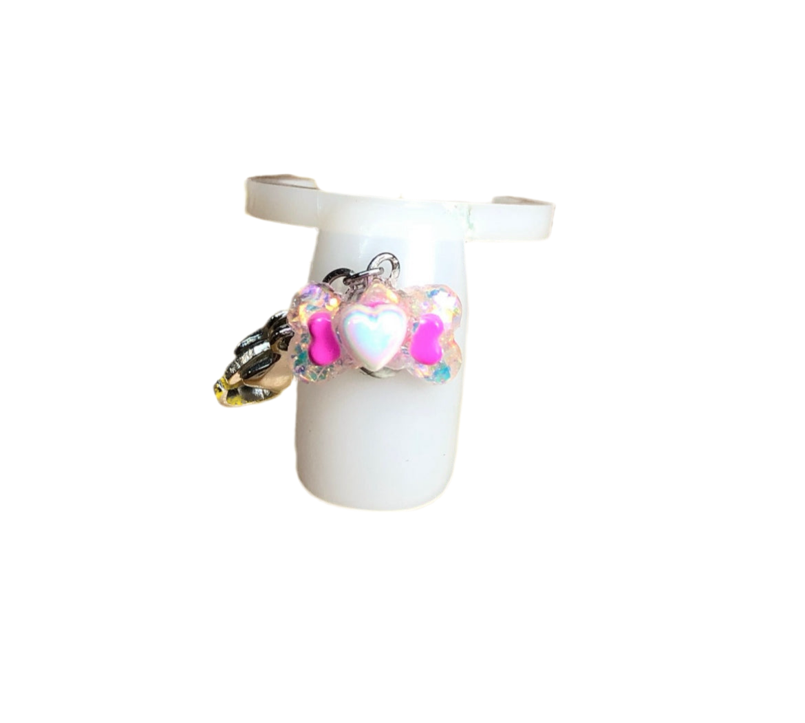 Shaker/Dangle Clip Charm. 2pc Charm Set.