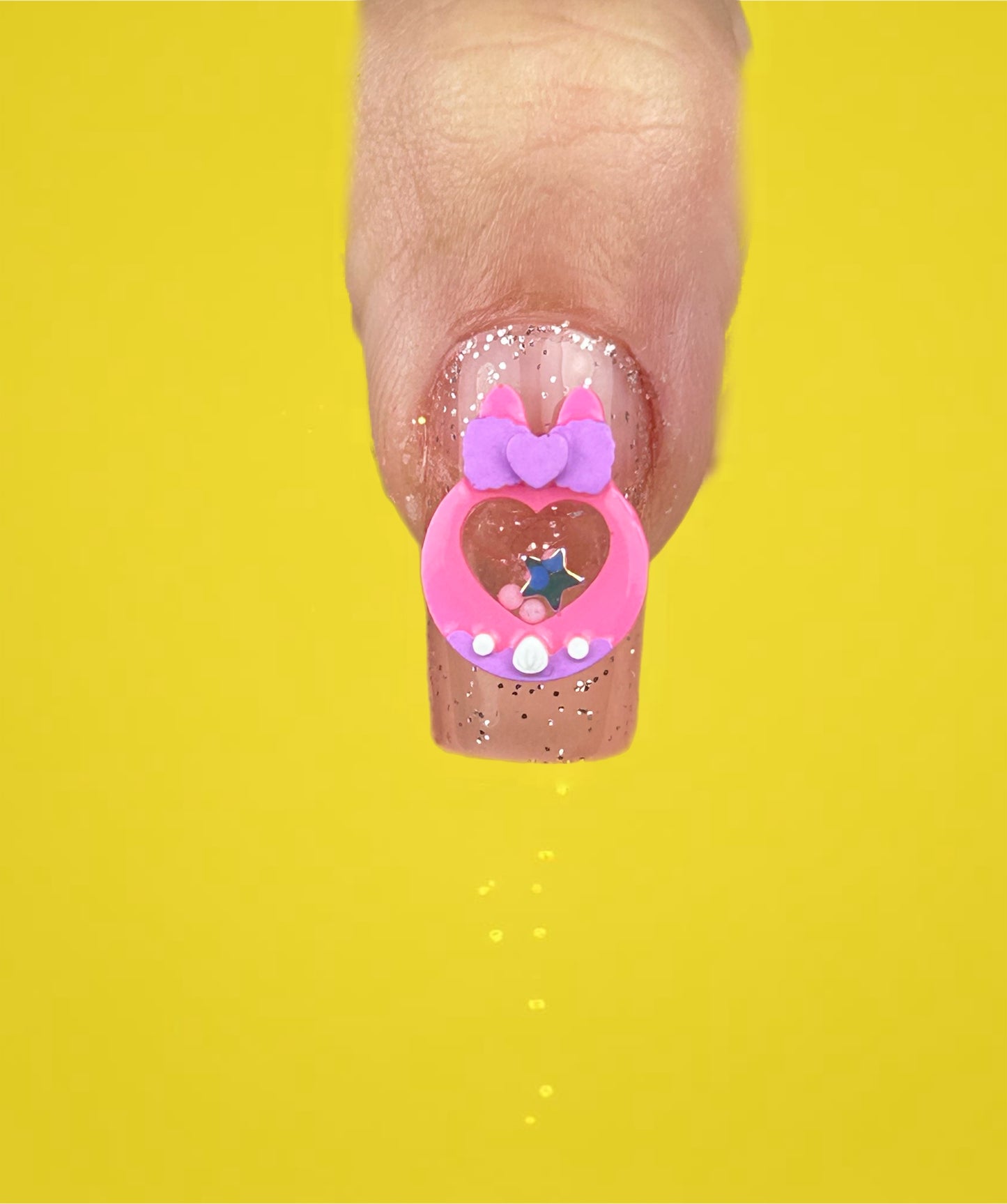 Kawaii Bunny Mini Liquid Nail Charm set ~2pc set