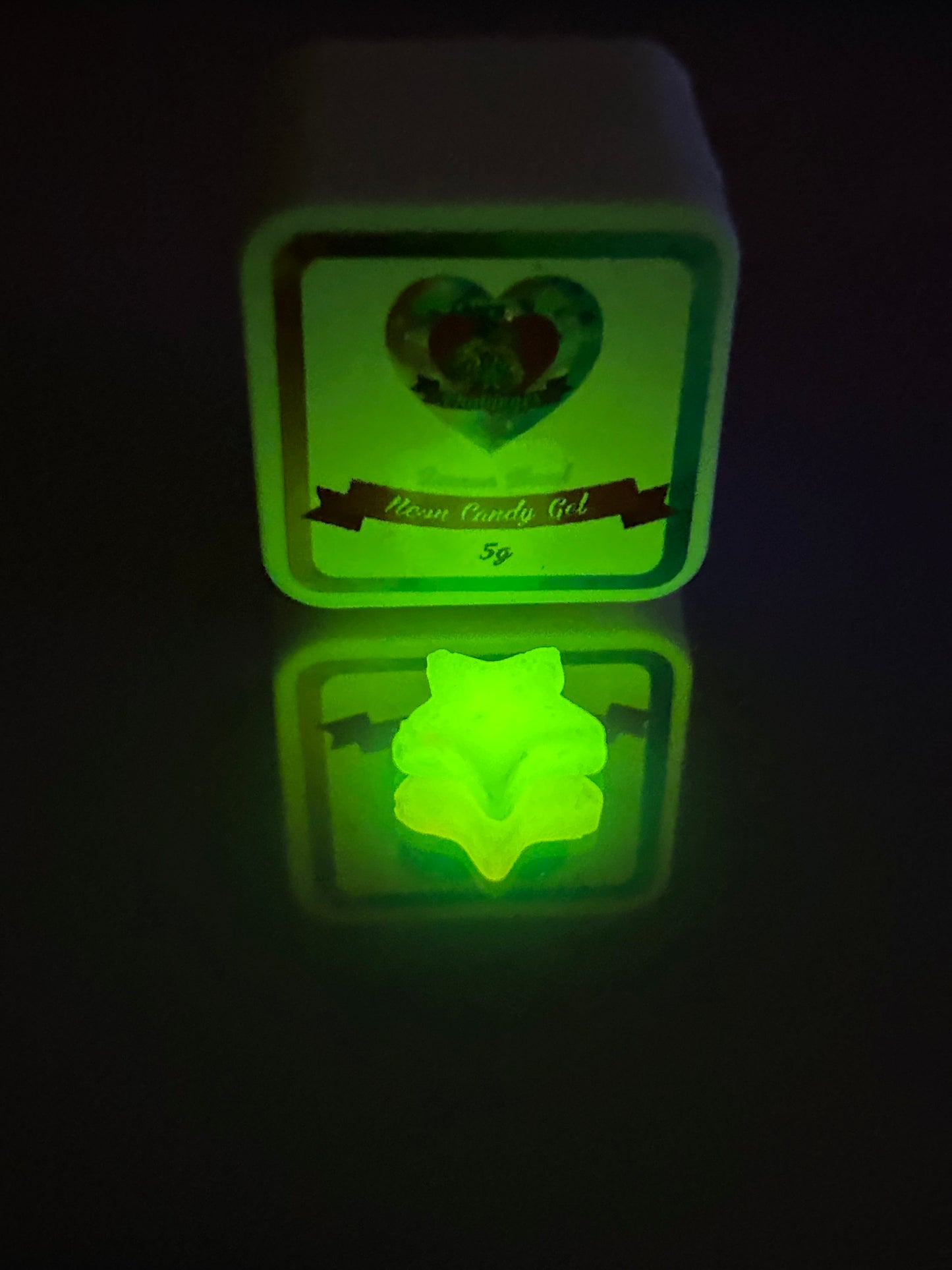 Neon Candy Sculpting Gel 5ML #3 Lemon Head ~Neon Yellow( Glows in the Dark)