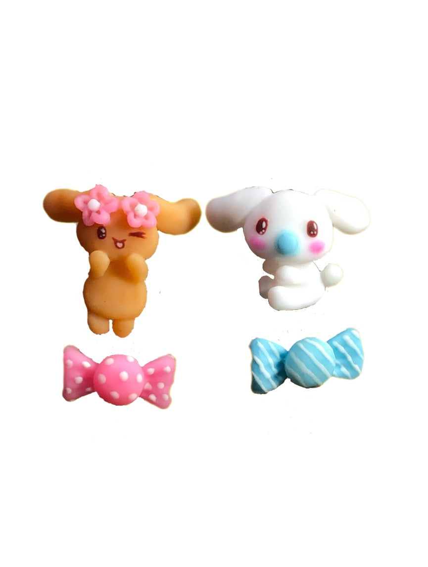 Candy Puppy Nail Charm Set ~3 Pc