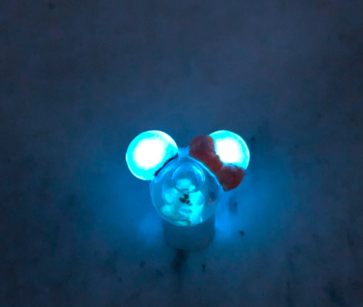 Teddy Girl Liquid Charm (glow in the dark) 2pc set~ Nail Charms