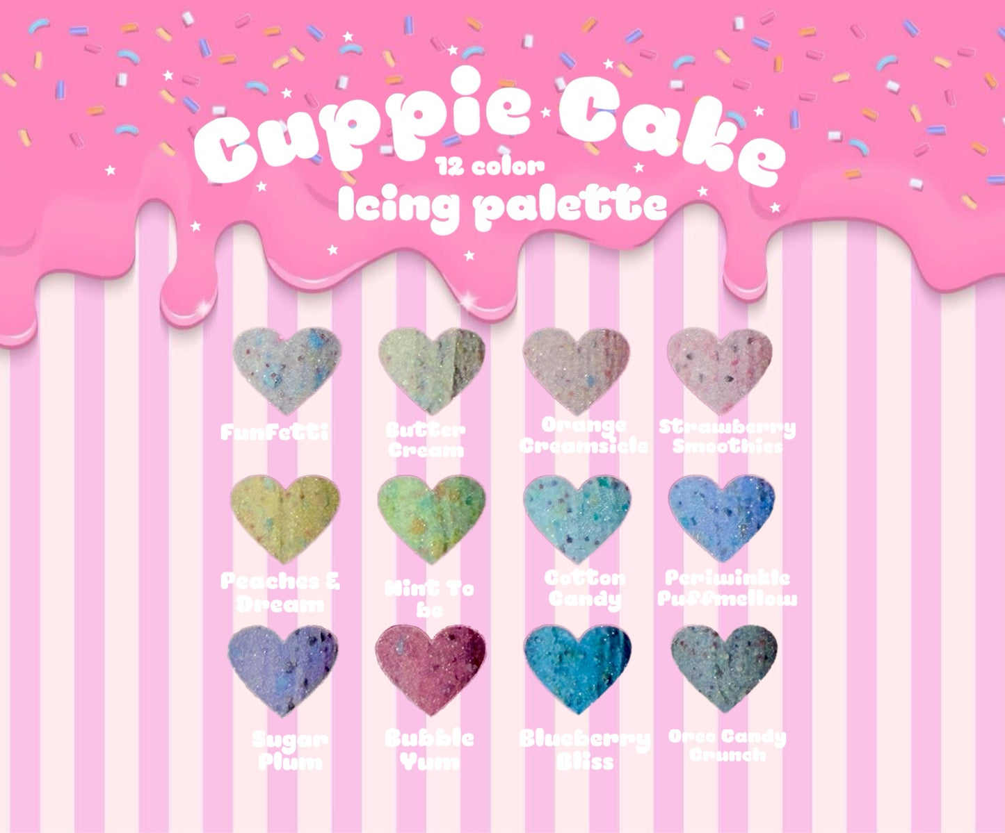 ✨ COMING SOON✨ Cuppie Cake Icing Gel ~ 12 color Palette