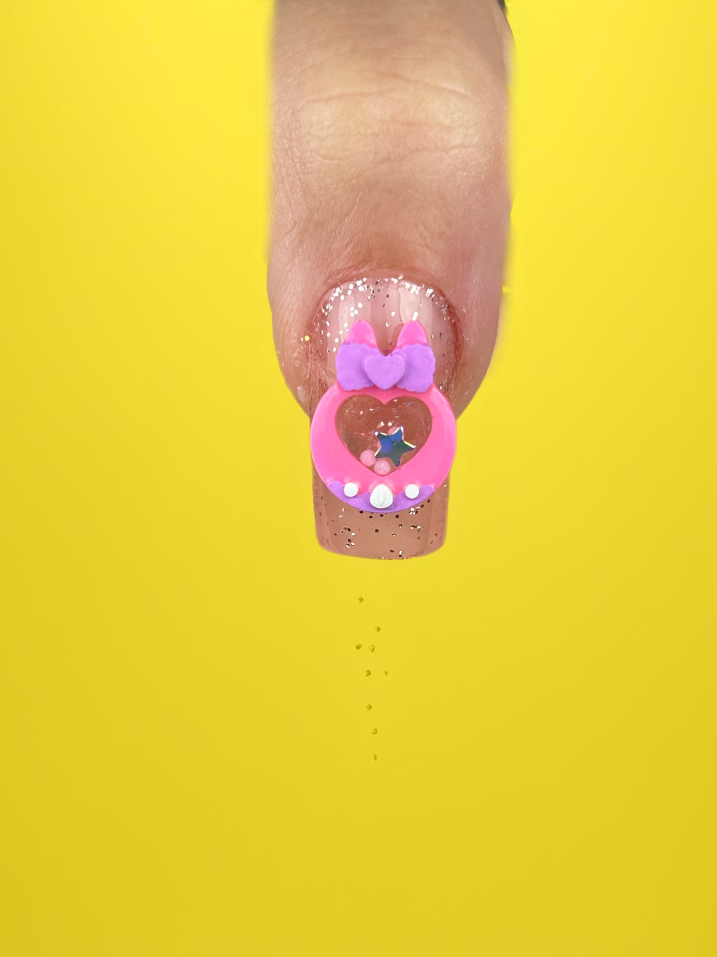Kawaii Bunny Mini Liquid Nail Charm set ~2pc set