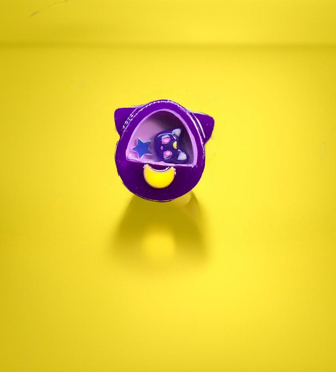 Purple Cat Shaker Nail Charm Set ~2pc Set