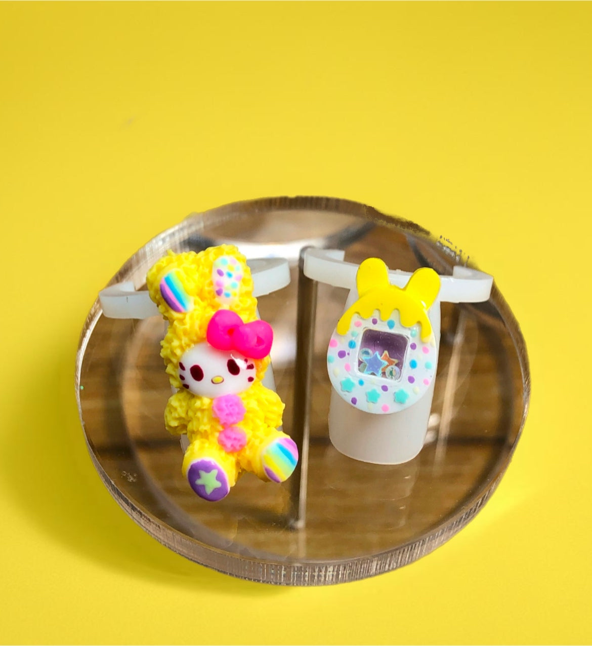Bunny Kitty Shaker Nail Charm Set~2PC