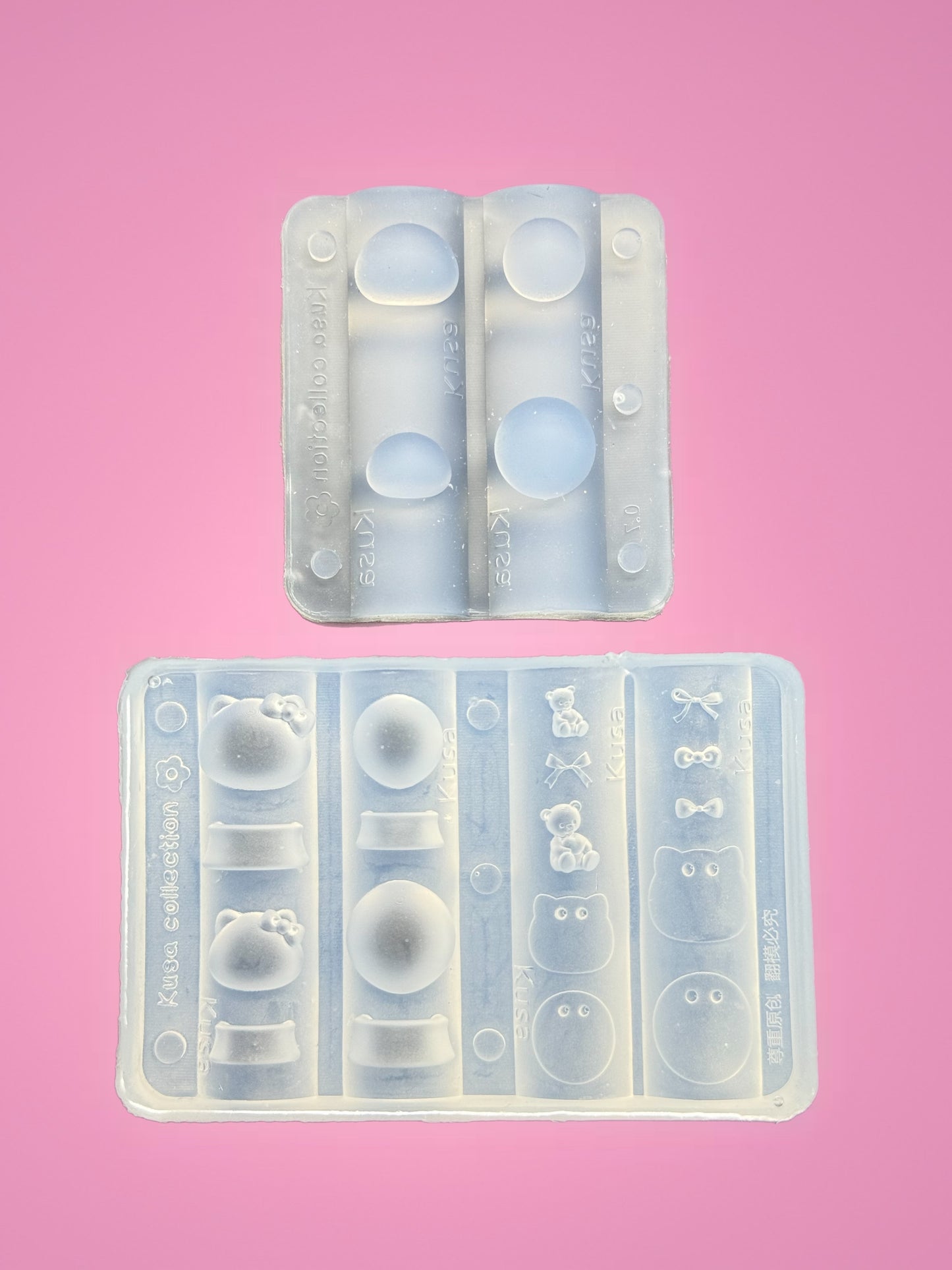 Kitty Aqua Globe Nail Charm Mold/ built in back seal