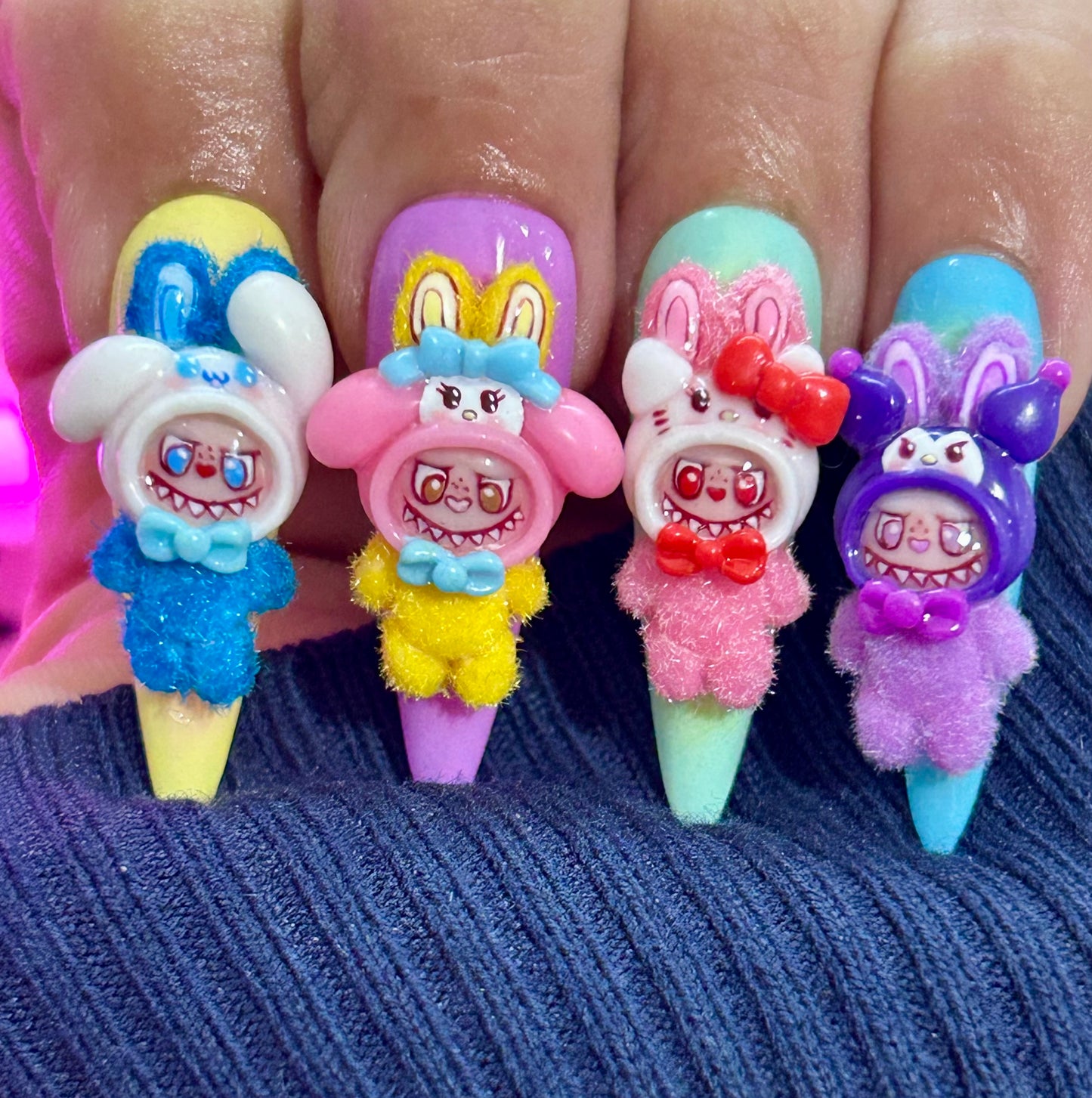Kawaii Labu 5pc Nail Charm Set