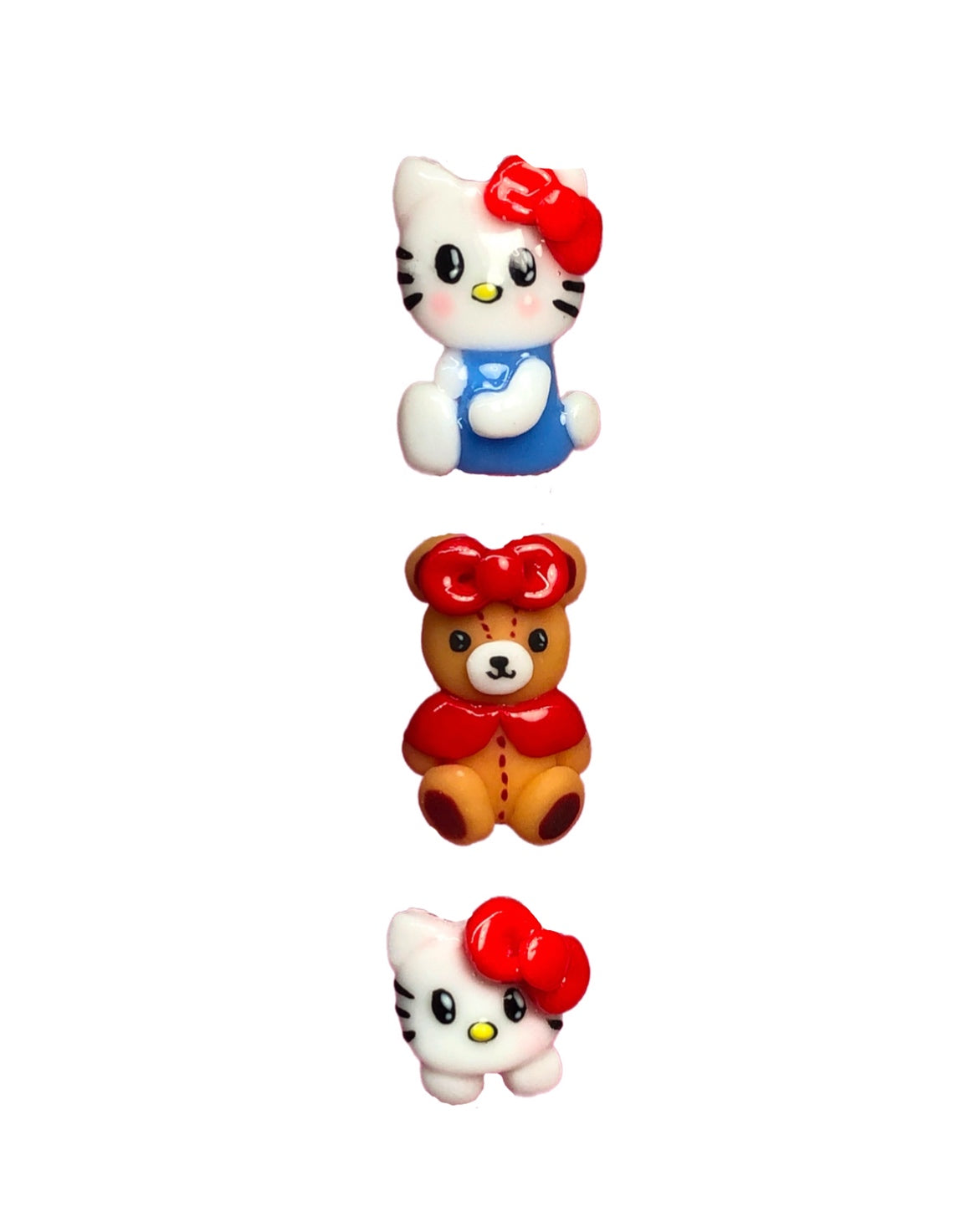 Cat Teddy Nail Charm Set ~3PC Set