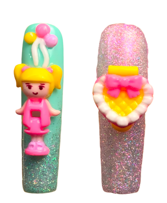 Dolly Nail Charm Set. 3PC Set
