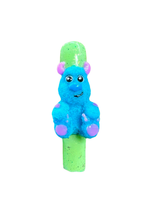 Blue Fur Baby Monster Nail Charm~2pc Set