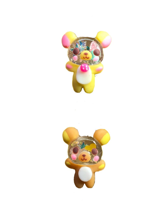 Teddy Bear Jelly Edition Nail Charm Set ~2pc