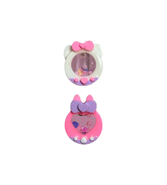 Kawaii Liquid Nail Charms 2pc size Large   (custom colors available)~Nail Charms