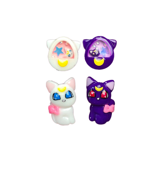 Kitty Shaker Nail Charm Set~ 4pc Set