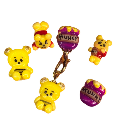 Yellow Baby Dangle Nail charms~5Pc Charm set