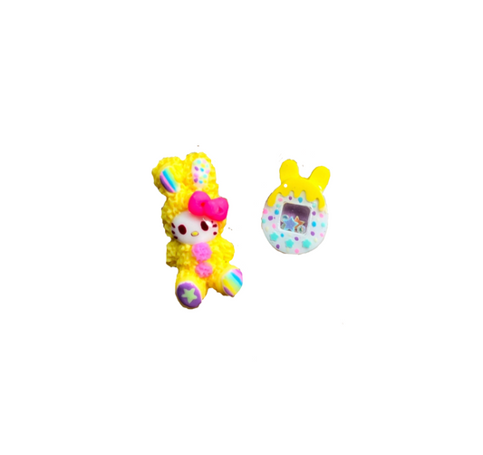 Bunny Kitty  Shaker Nail Charm Set~2PC