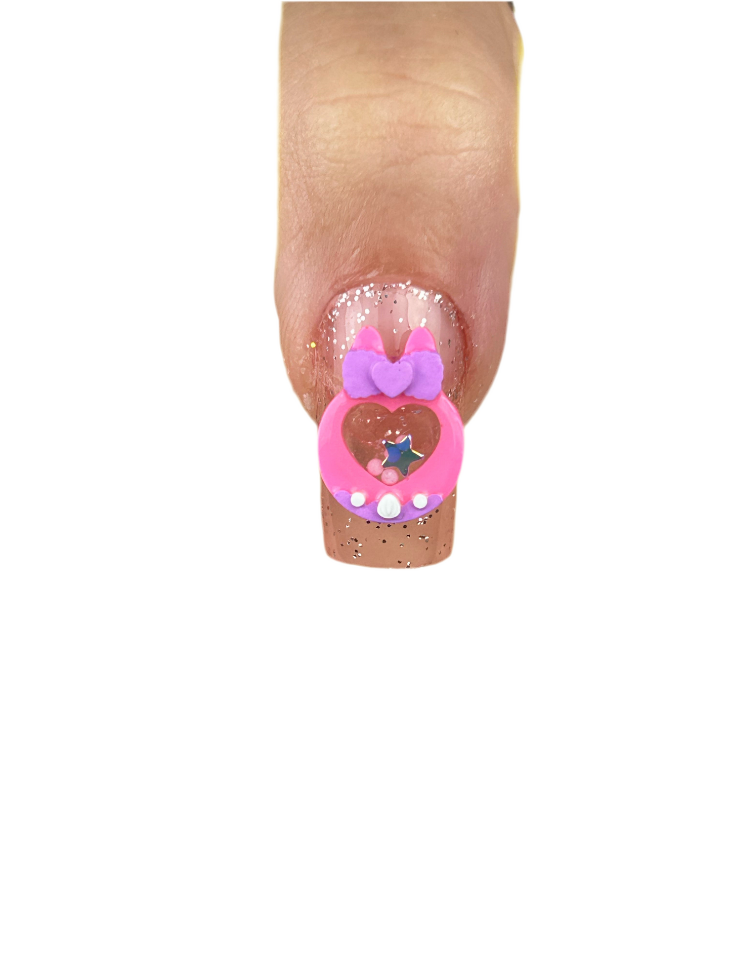 Kawaii Bunny Mini Liquid Nail Charm set ~2pc set