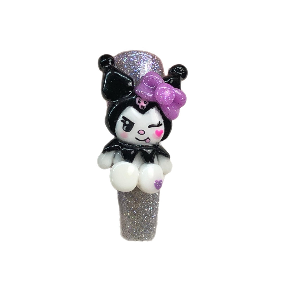 Purple Bunny Liquid Nail Charm Set~7 pc~Nail Charms