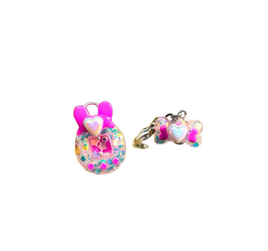 Shaker/Dangle Clip Charm.  2pc Charm Set.