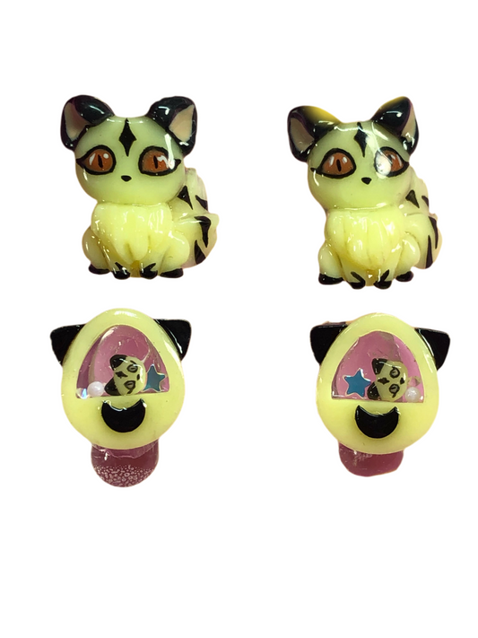 Anime Cat Shaker Nail Charm sets ~4 pc