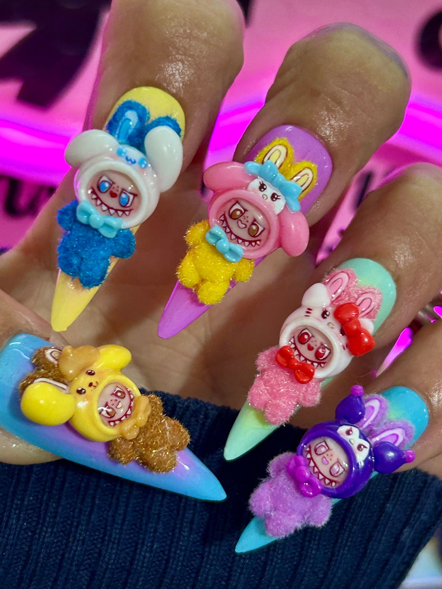 Kawaii Labu 5pc Nail Charm Set
