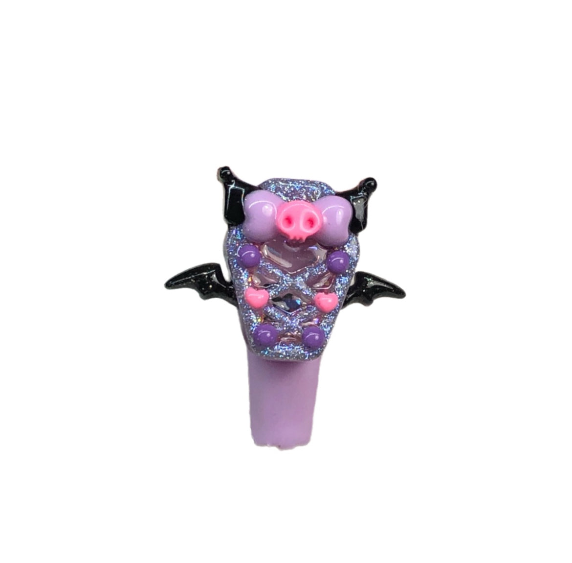 Purple Bunny Liquid Nail Charm Set~7 pc~Nail Charms