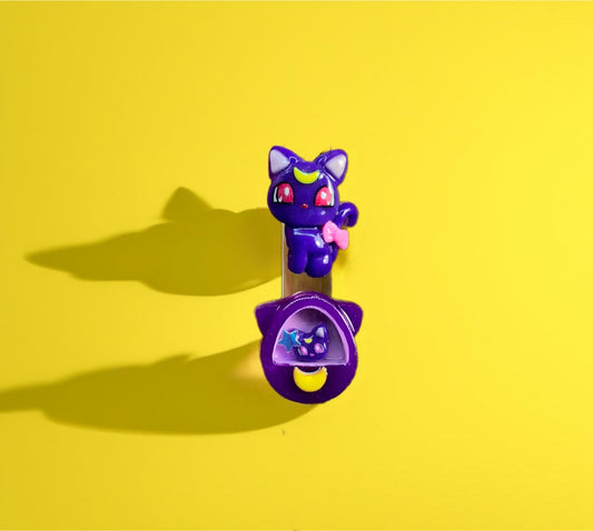 Purple Cat Shaker Nail Charm Set ~2pc Set