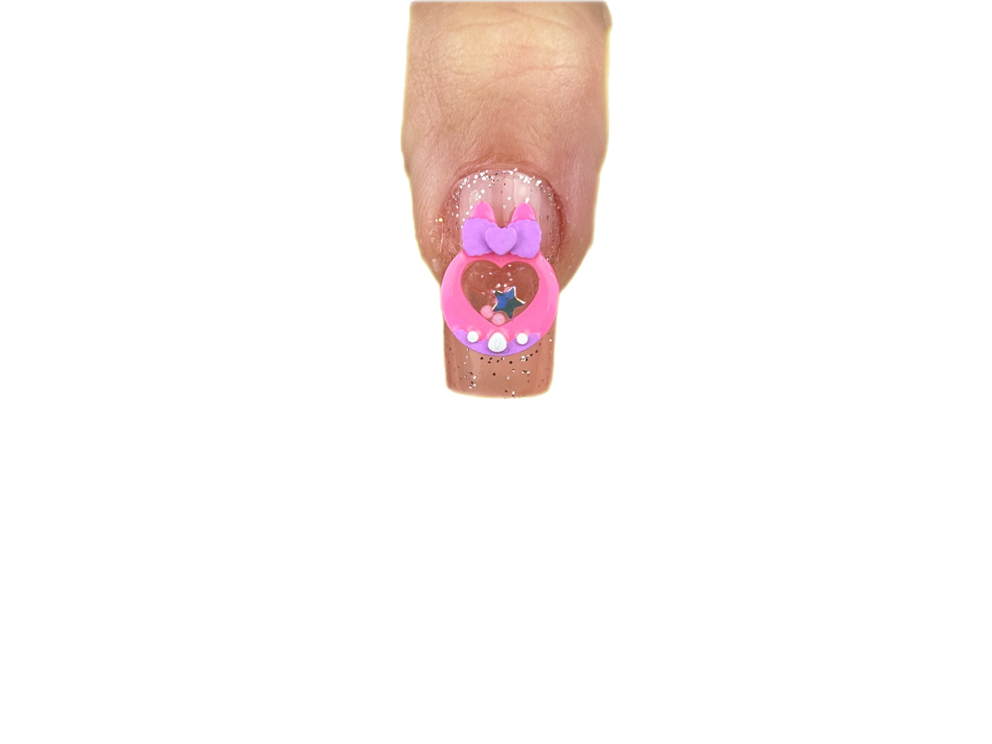 Kawaii Bunny Mini Liquid Nail Charm set ~2pc set
