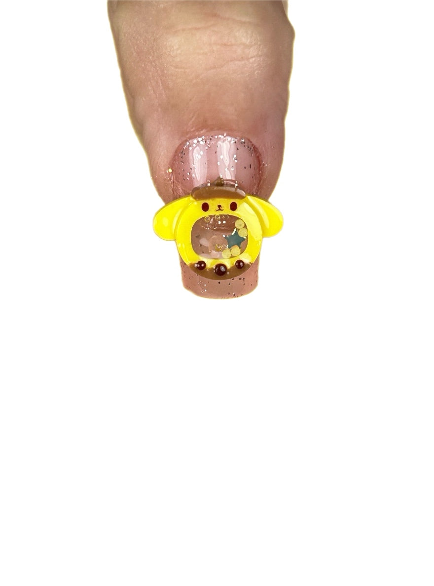 Puppy Mini Liquid Nail Charms ~2pc Set