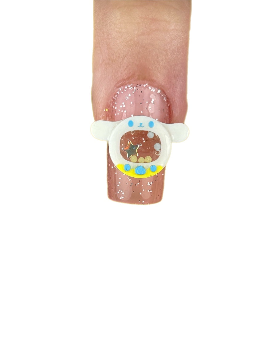 Puppy Mini Liquid Nail Charms set ~2pc Set