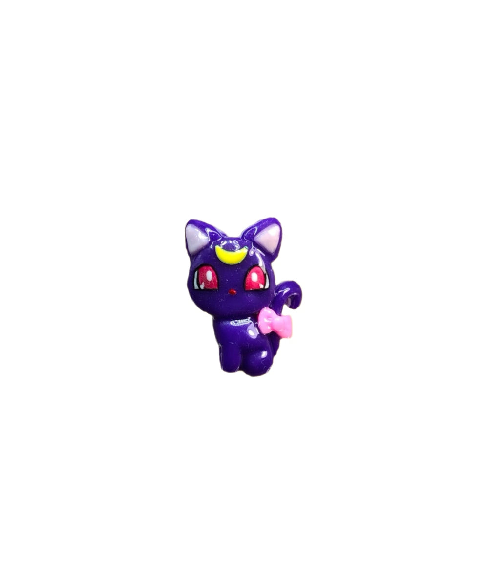 Purple Cat Shaker Nail Charm Set ~2pc Set