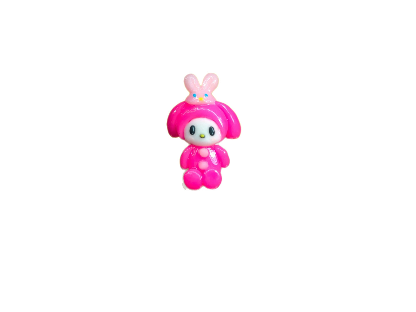 Pink Bunny Nail Charm Set , 2Pc Charm Set