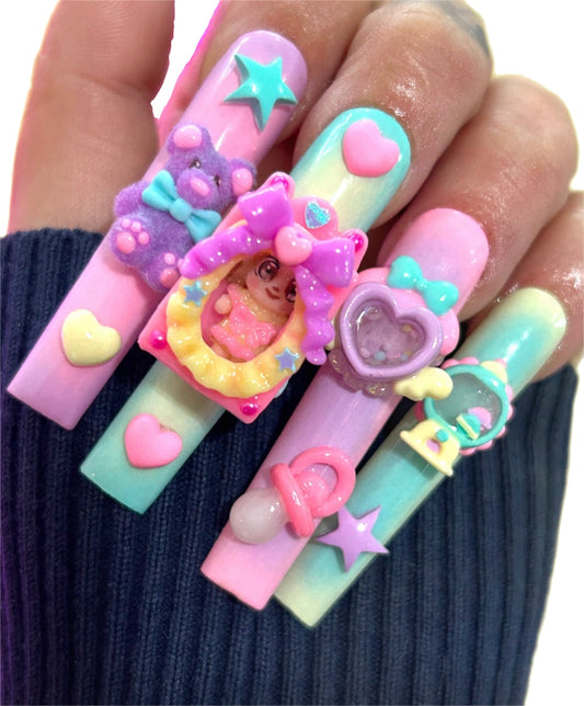 Baby Doll Nail Charm Set. 11pc~Nail Charms~Liquid Nail Charm
